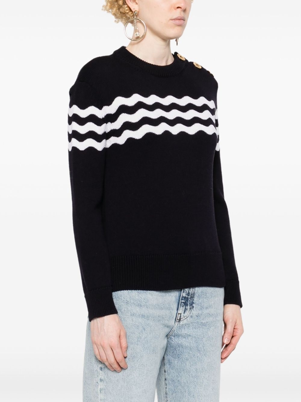 Wave knitted jumper - 3