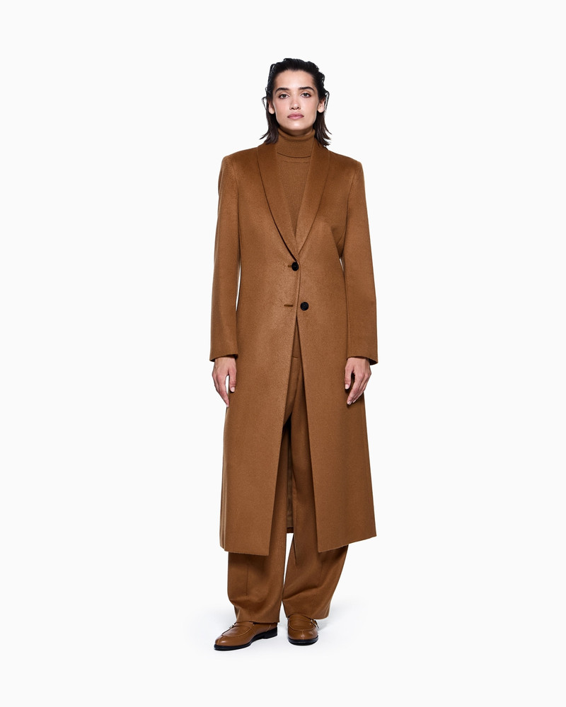 GIORGIO ARMANI LONG SINGLE-BREASTED COAT IN VICUÑA WOOL outlook