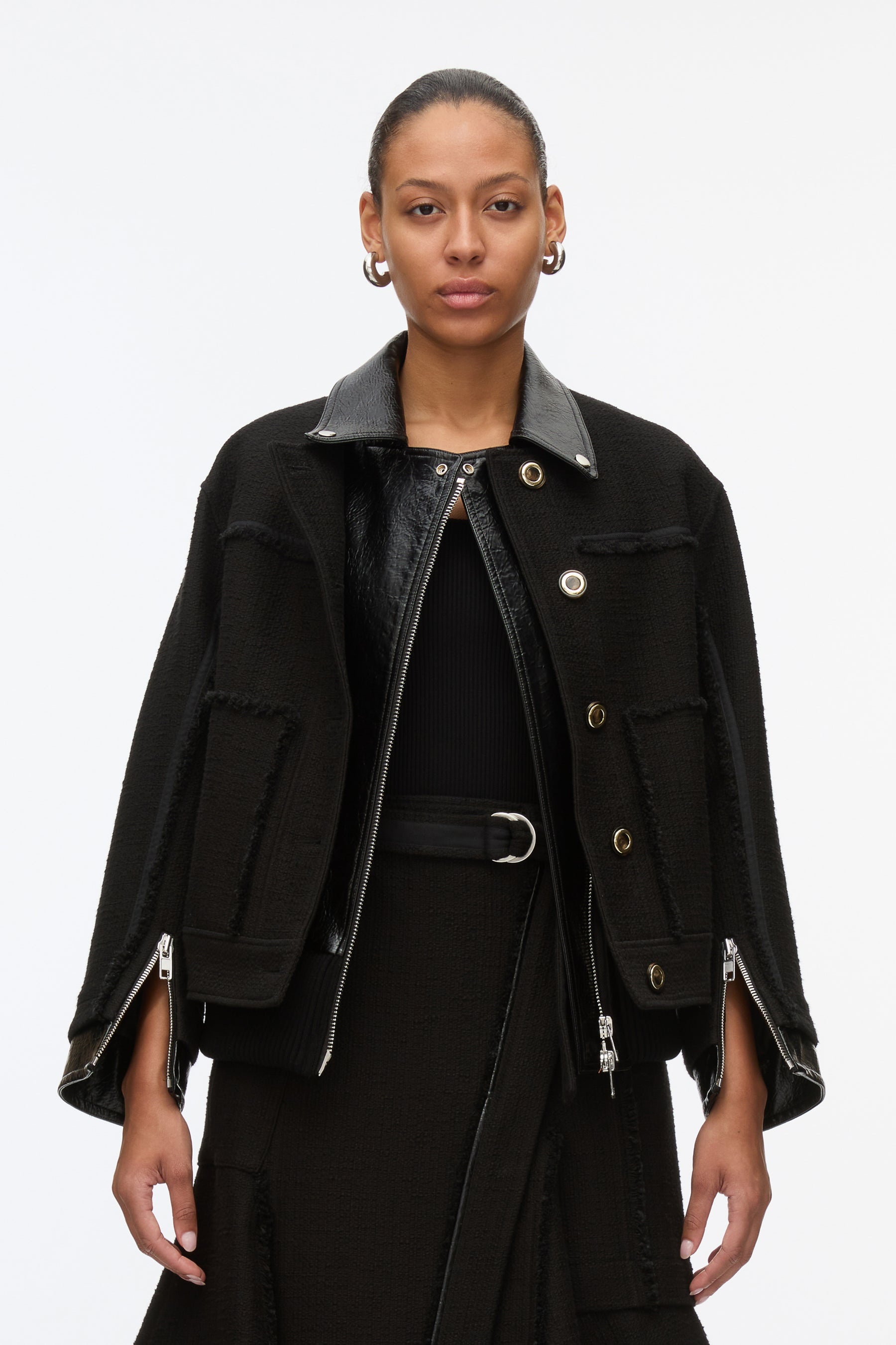Hybrid Tweed Moto Jacket - 2