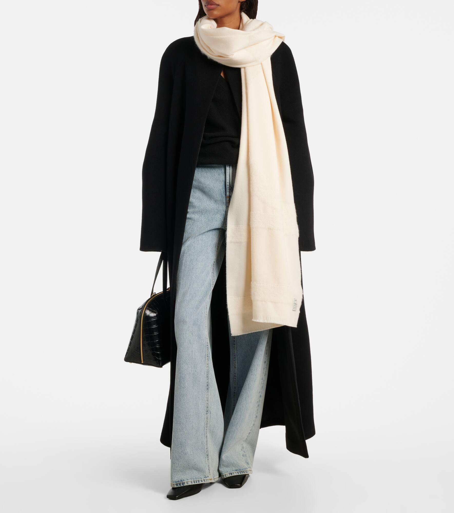 Monogram wool and alpaca-blend scarf - 2
