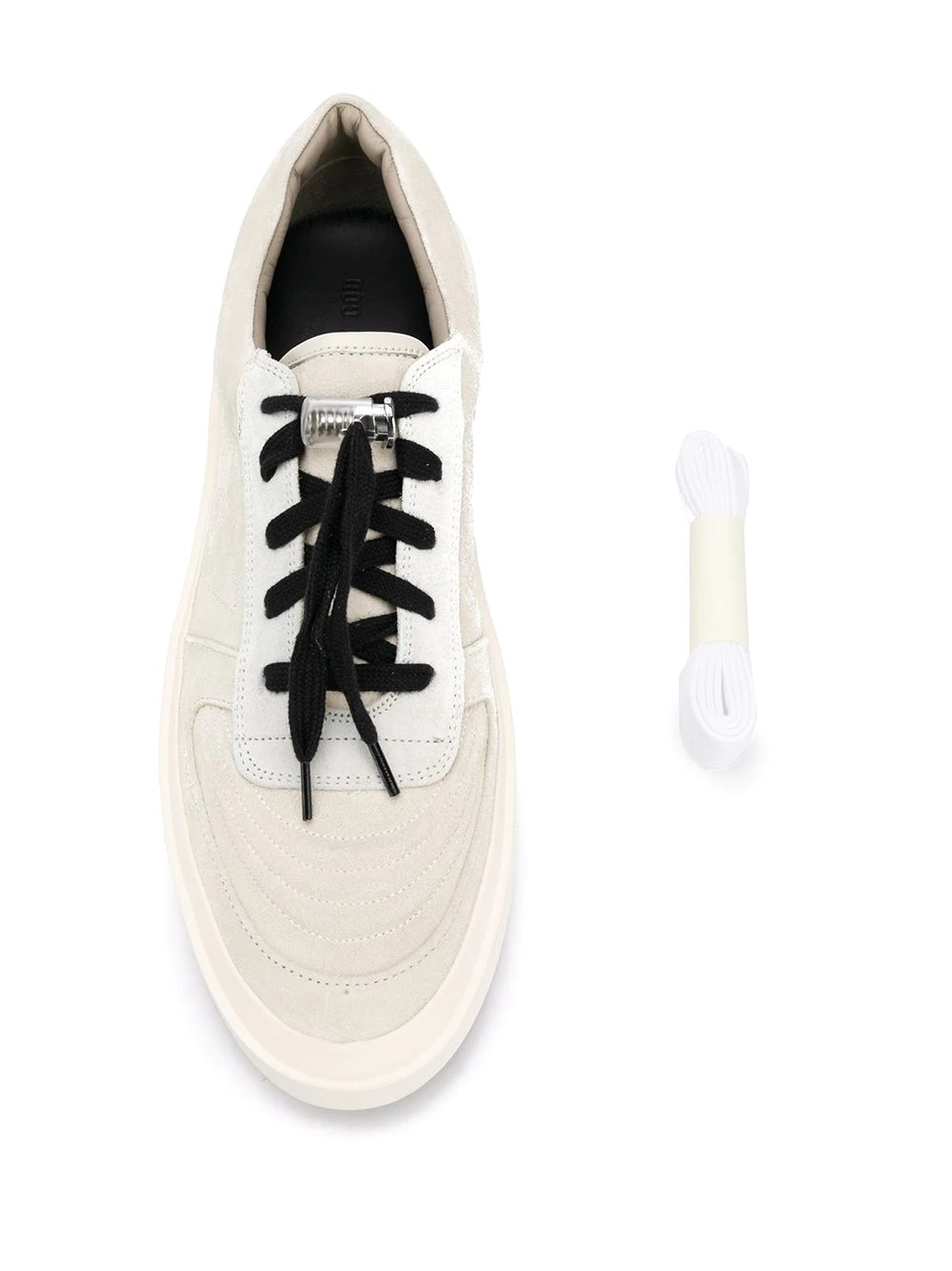 two-tone lace-up sneakers - 4