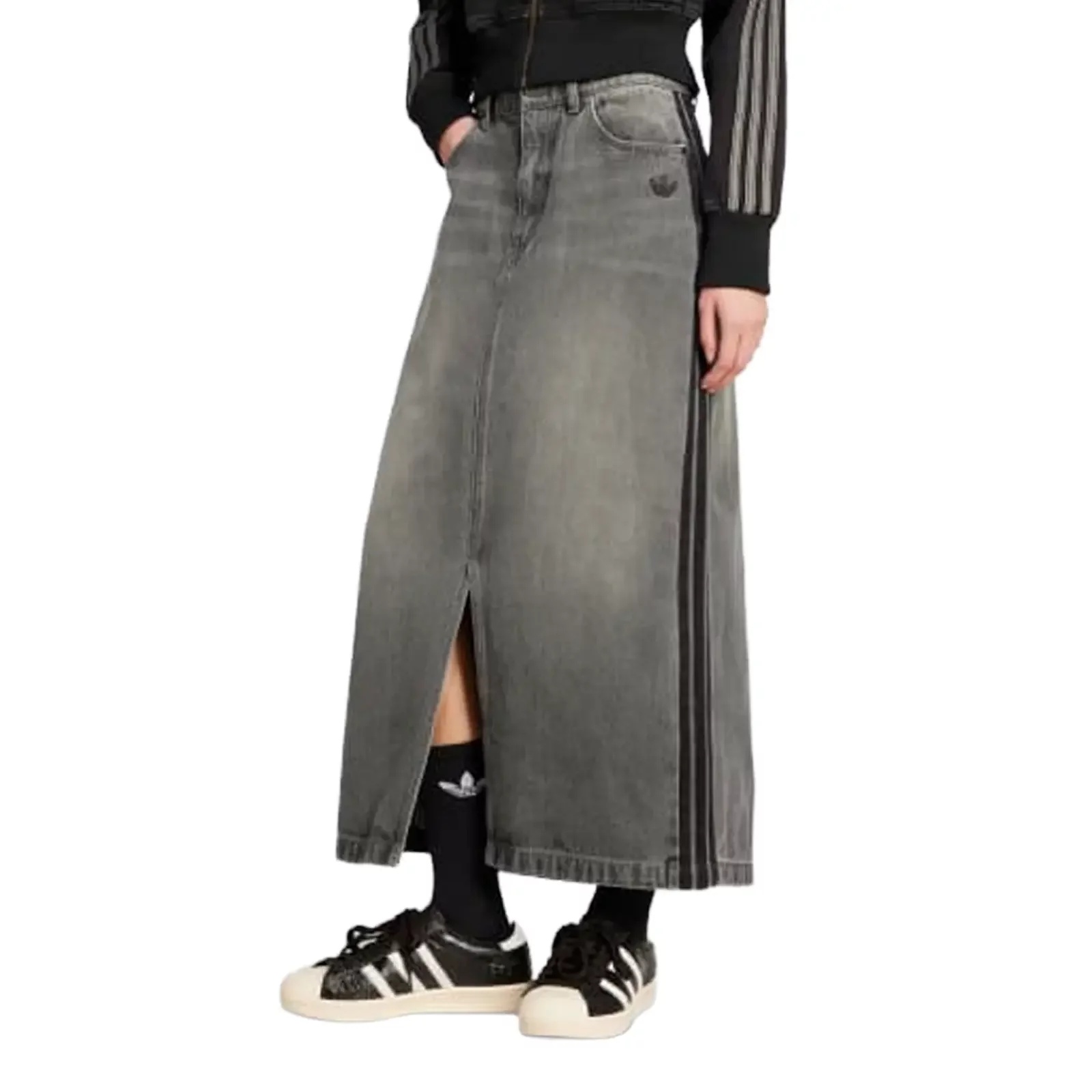 Denim Long Skirt W "Gray - 1