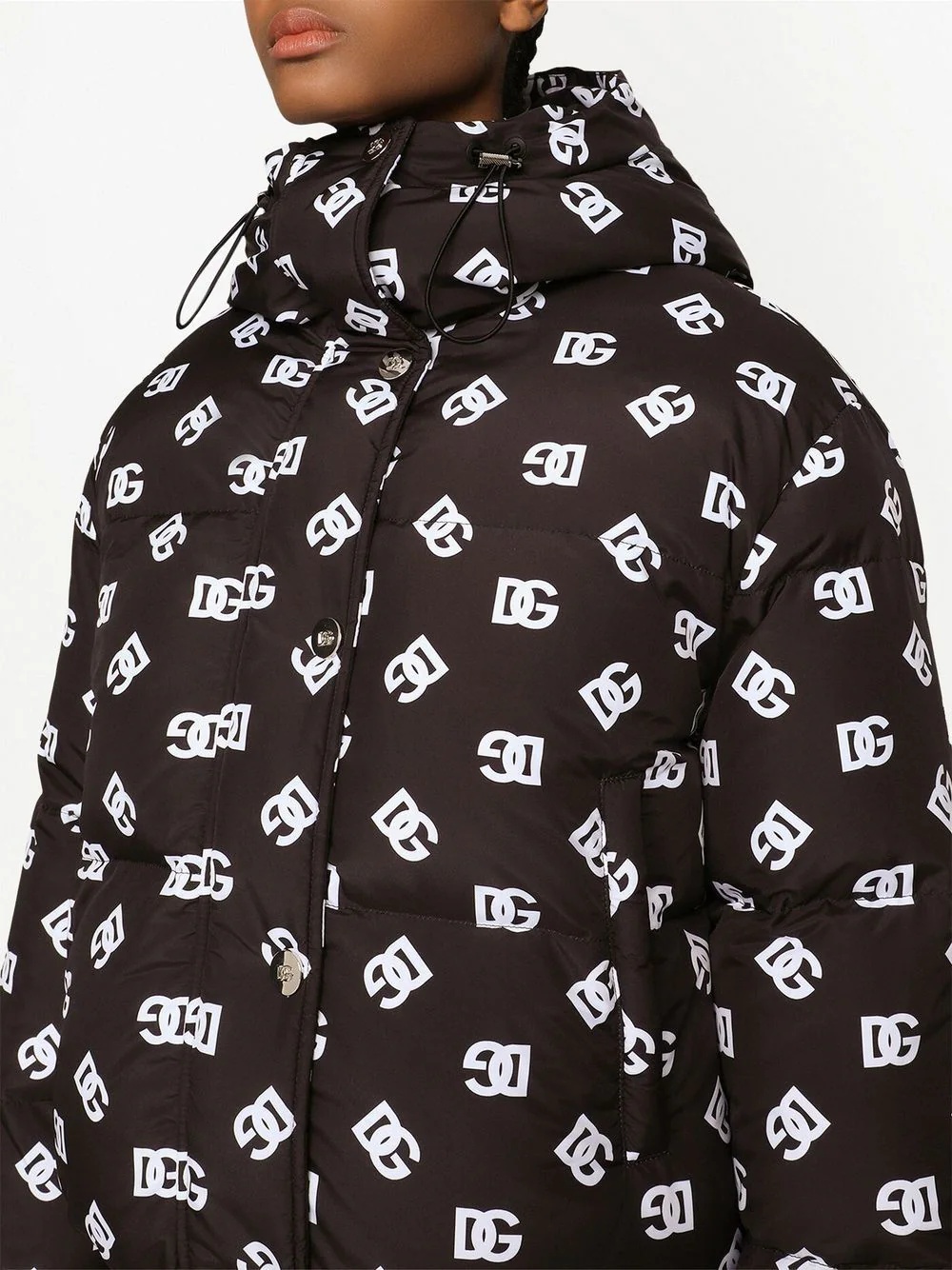 logo-print hooded puffer jacket - 5