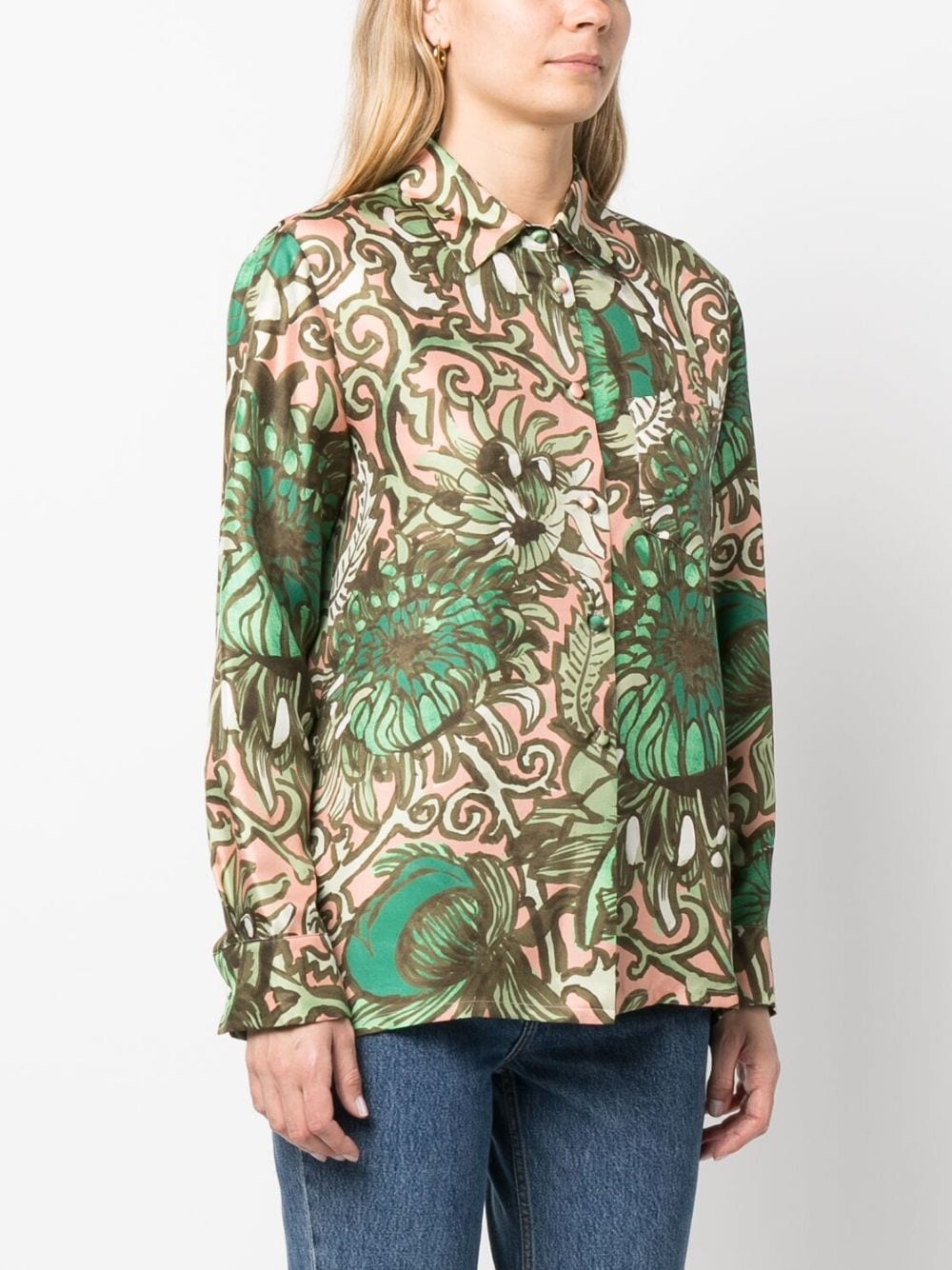 Boy floral-print silk shirt - 3
