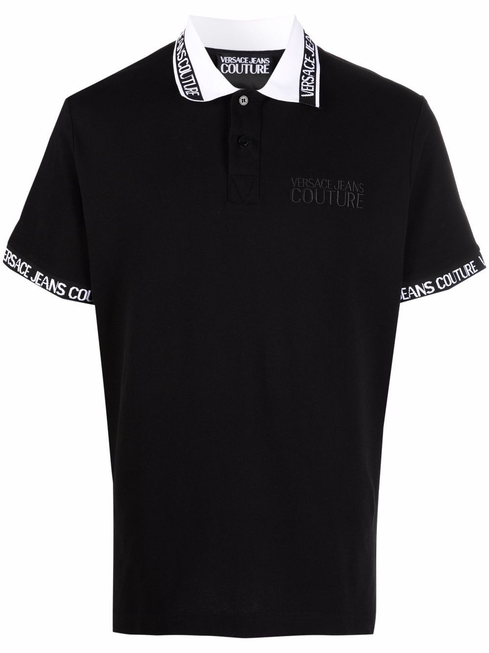 logo-tape polo shirt - 1