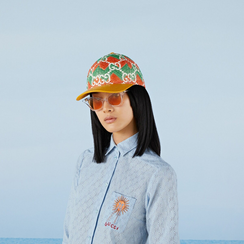 GG straw effect baseball hat 3