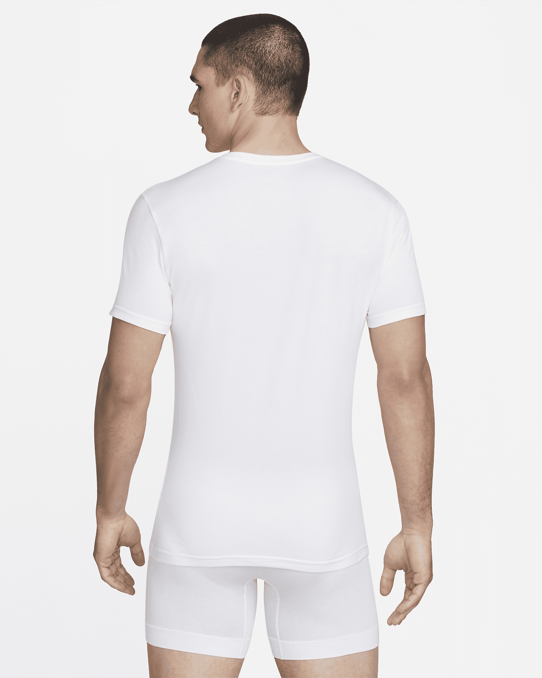 Nike Dri-FIT Essential Cotton Stretch Slim Fit V-Neck Undershirt (2-Pack) - 2