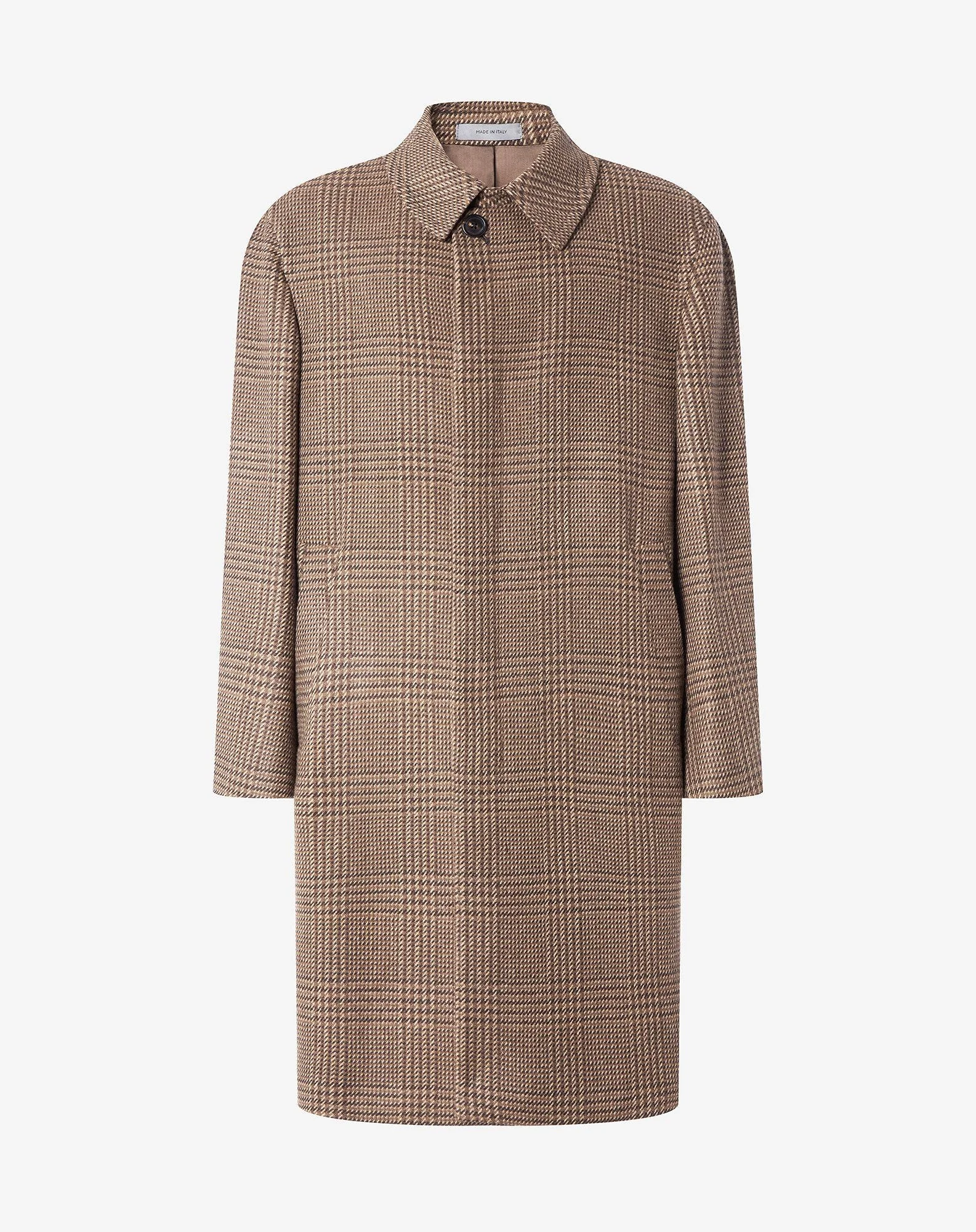 Dark brown wool and cashmere coat - 1