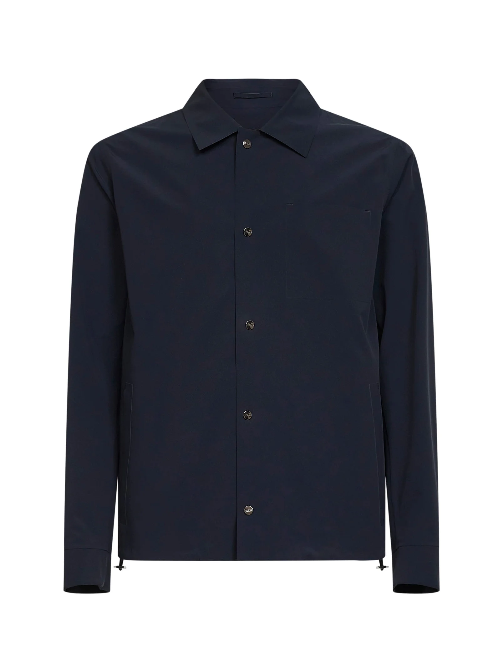 Blue double bi-stretch Essence shirt jacket - 1