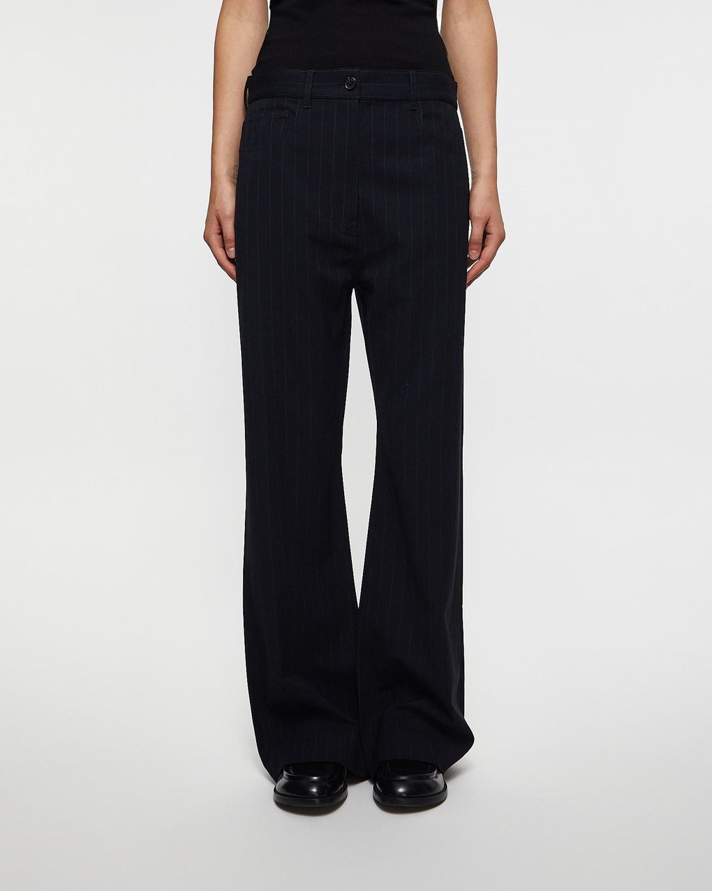 Trousers Fluid Pinstripe Navy - 2