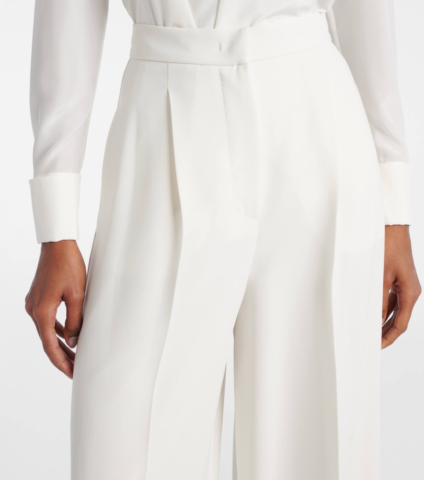 Manetta high-rise cady wide-leg pants - 4