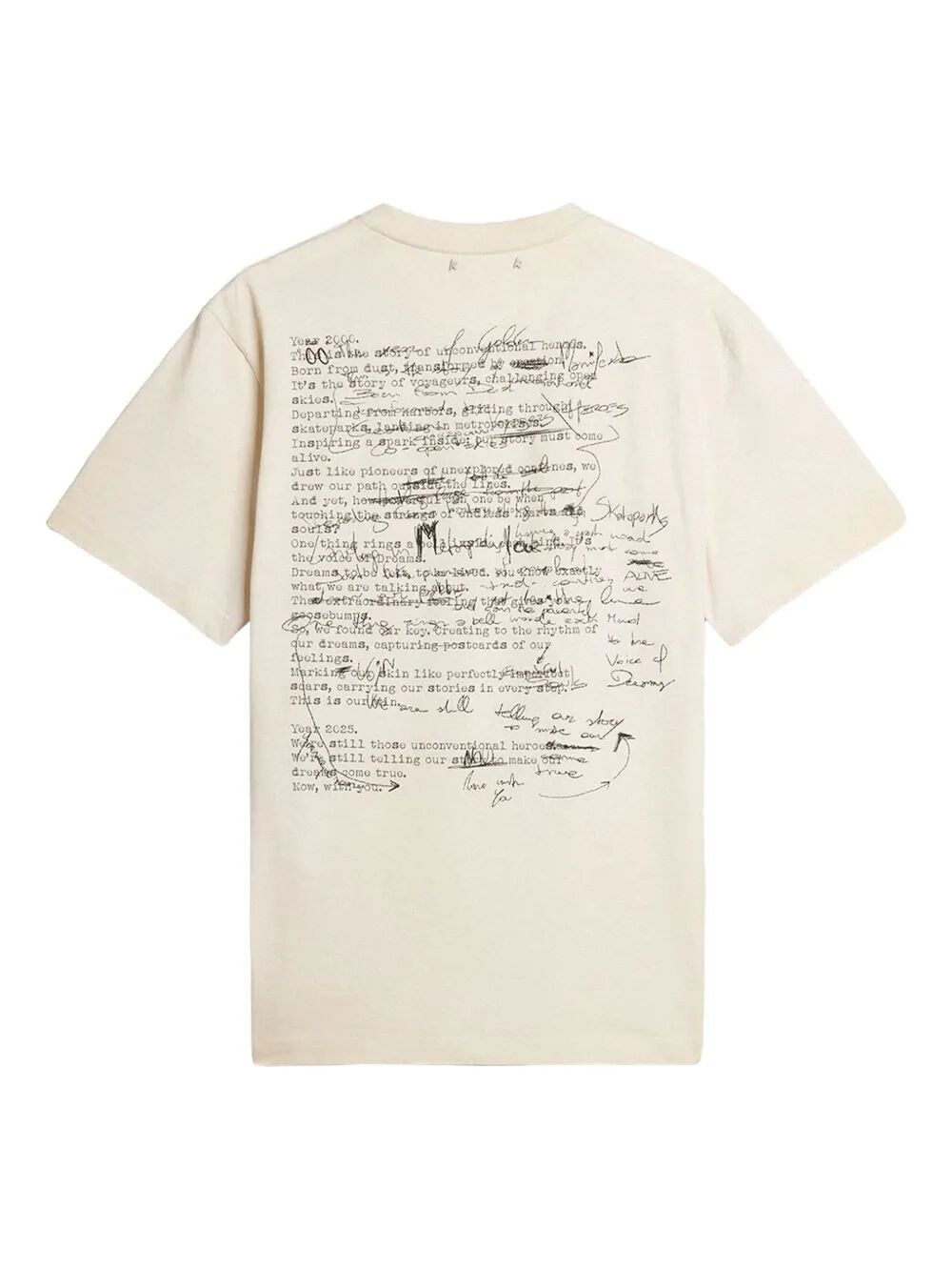 Golden Goose Men "Journey" Man`S T-Shirt Regular Gauze Cotton Jersey Vintage Treatment With Print - 5
