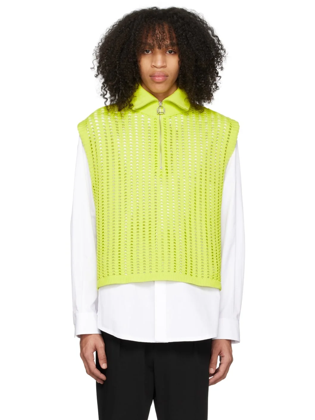 Yellow Half-Zip Vest - 1