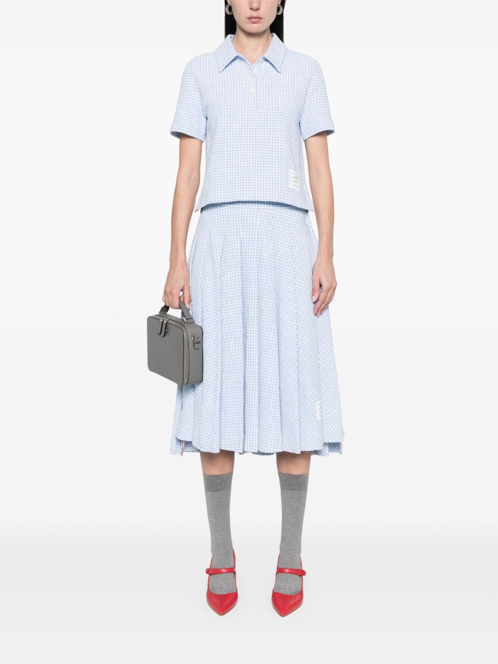 pleated tweed midi skirt - 2