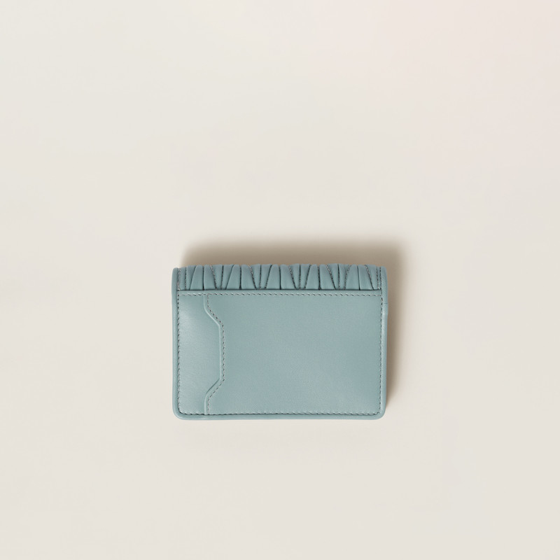 Miu Miu Matelassé nappa leather card holder outlook