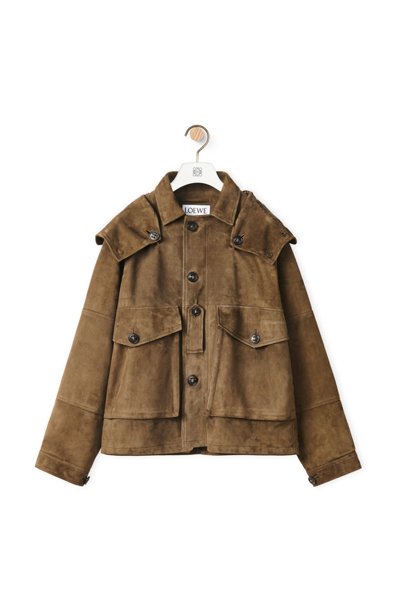 Parachute jacket in suede 1