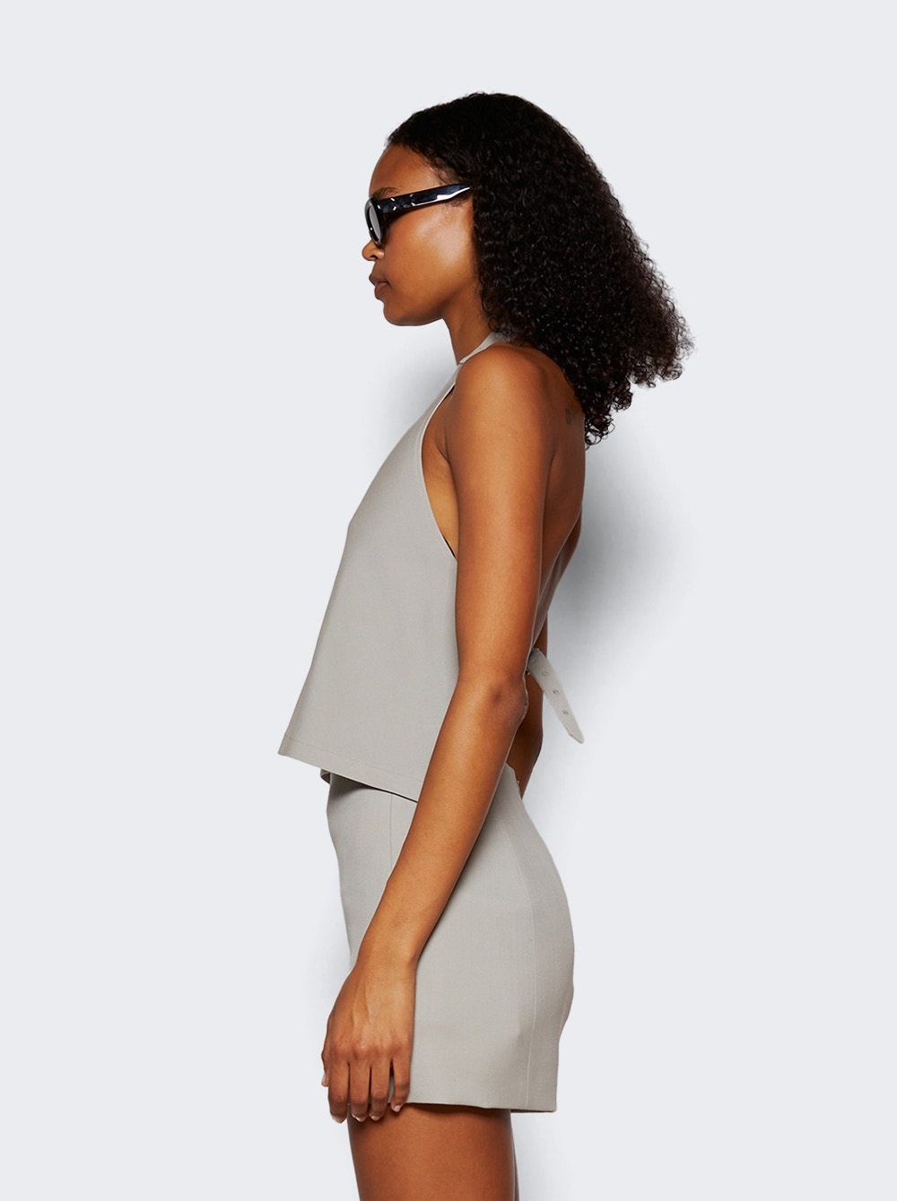 Column Mini Skirt Cement Grey - 4