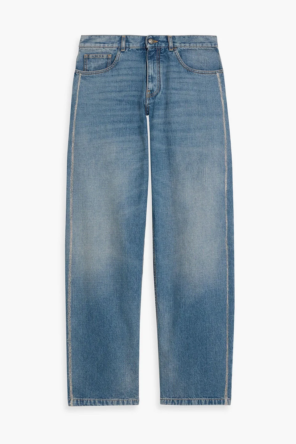 Frayed denim jeans - 1