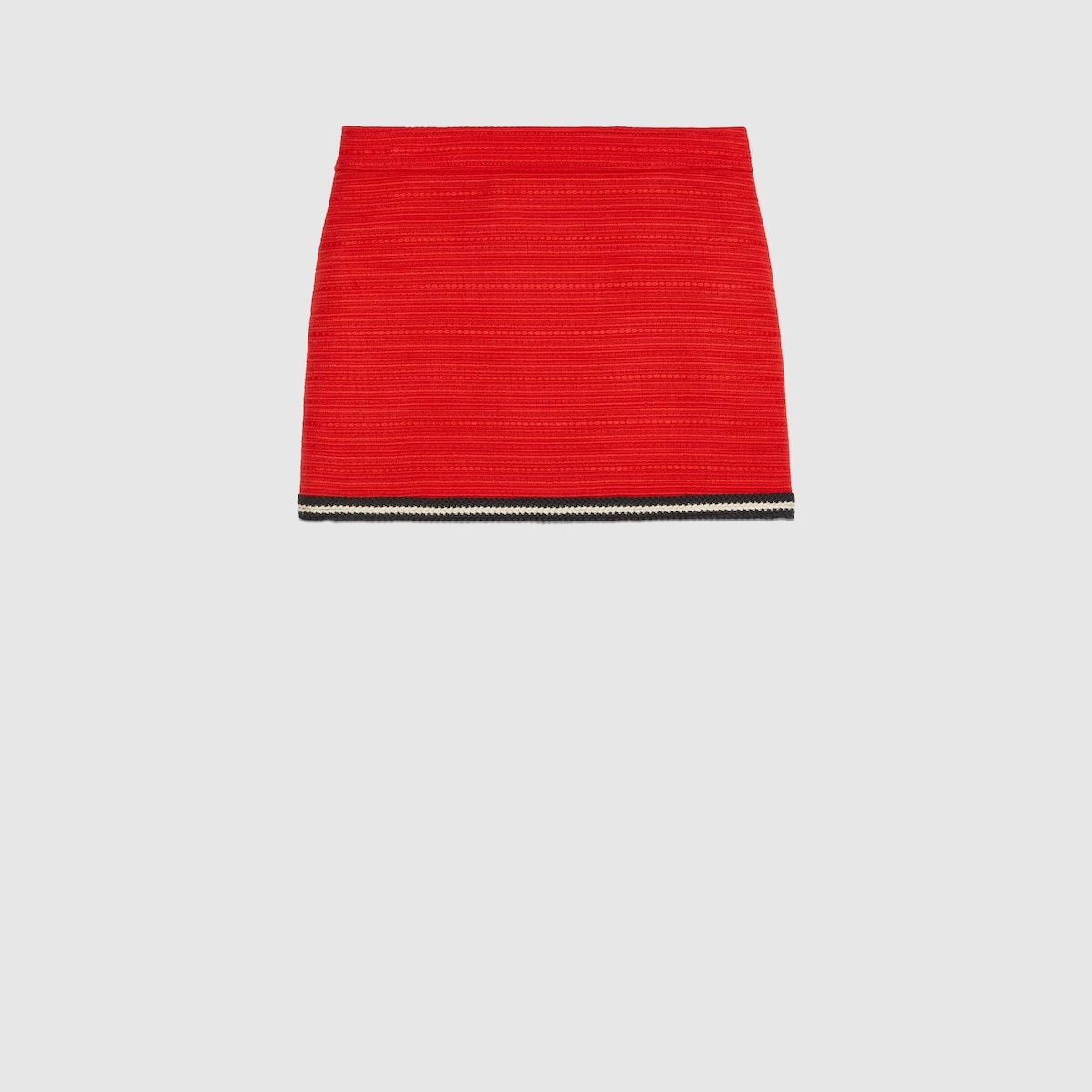 Wool skirt with braided trim - 1