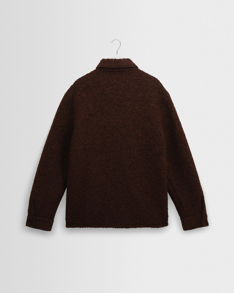 Mount - Brown Reversible Boucle Wool Overshirt 12