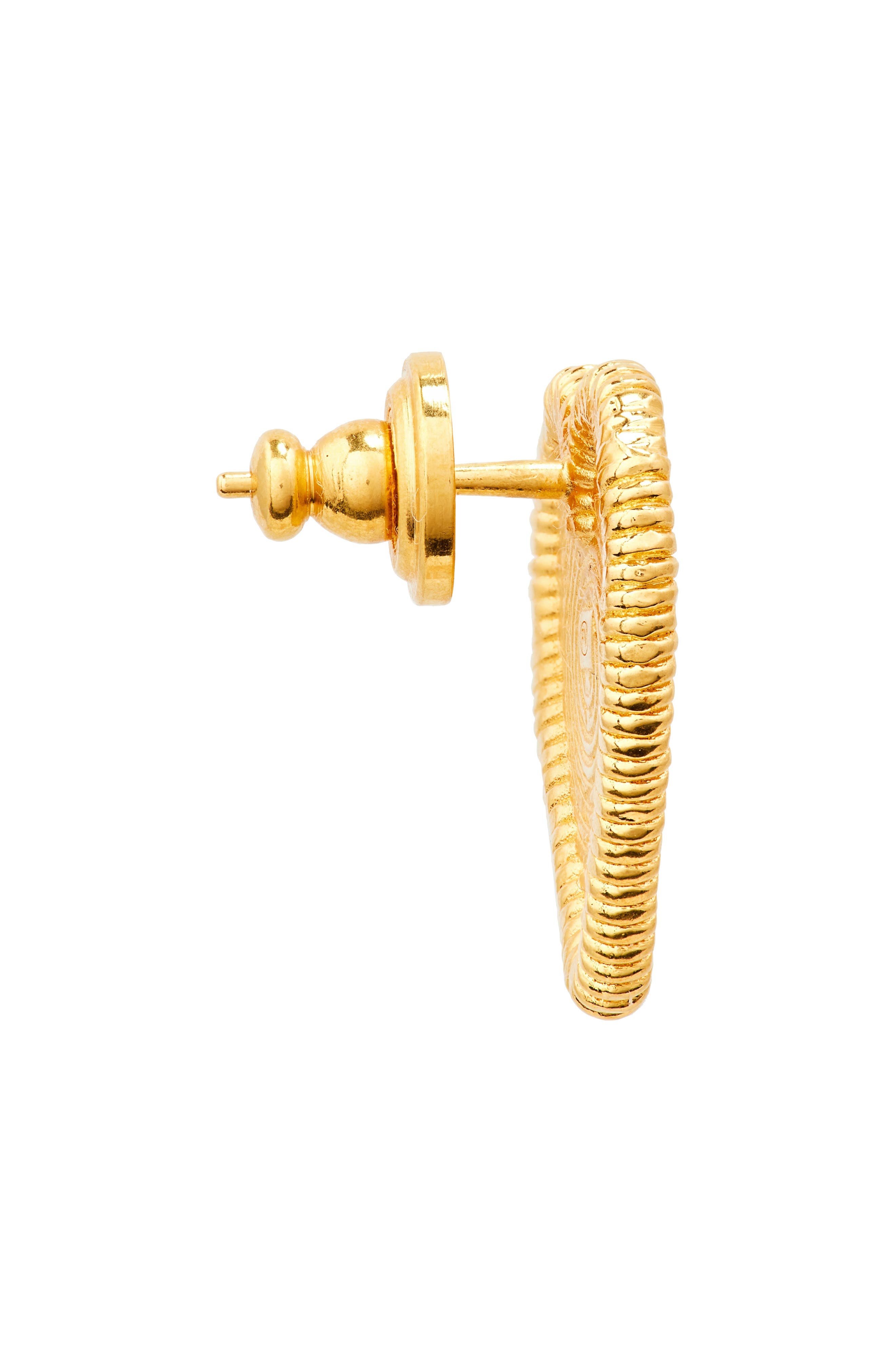 Valentino Garavani Fil Perdu Heart Stud Earrings in Km5 Antique Brass at Nordstrom - 4
