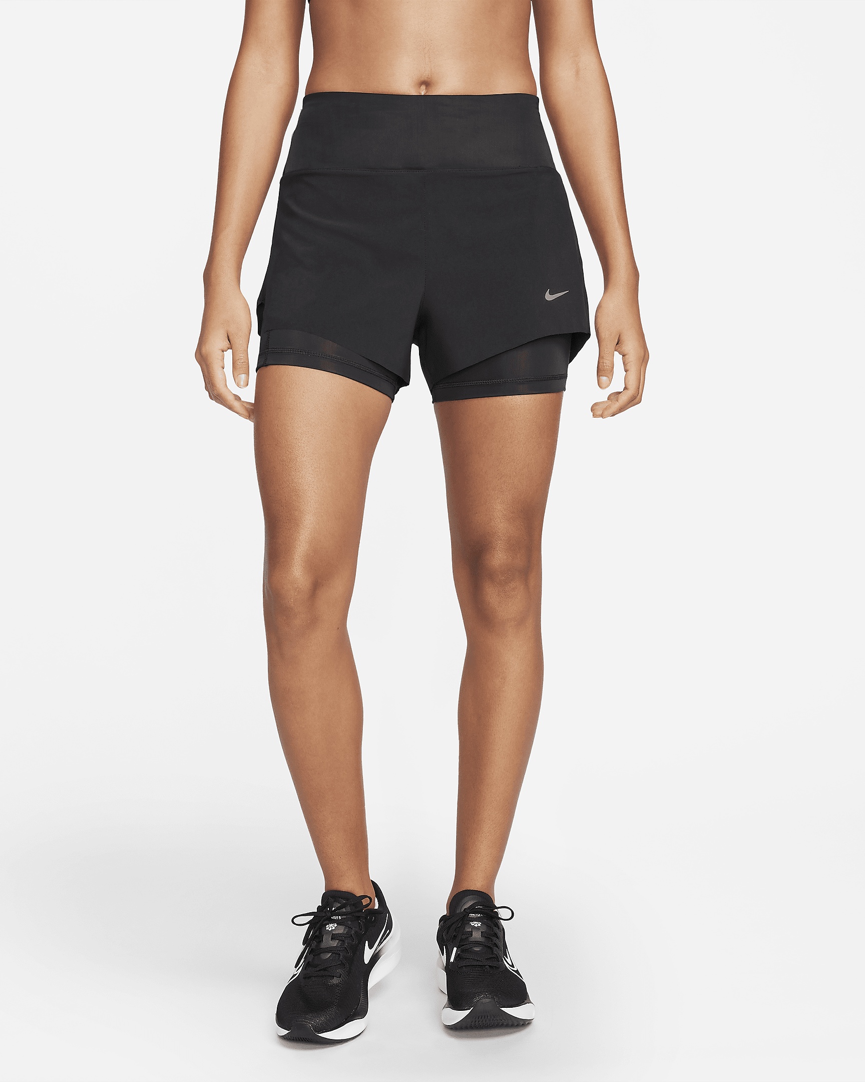 Nike Women's Dri-FIT Swift Mid-Rise 3" 2-in-1 Running Shorts with Pockets - 1