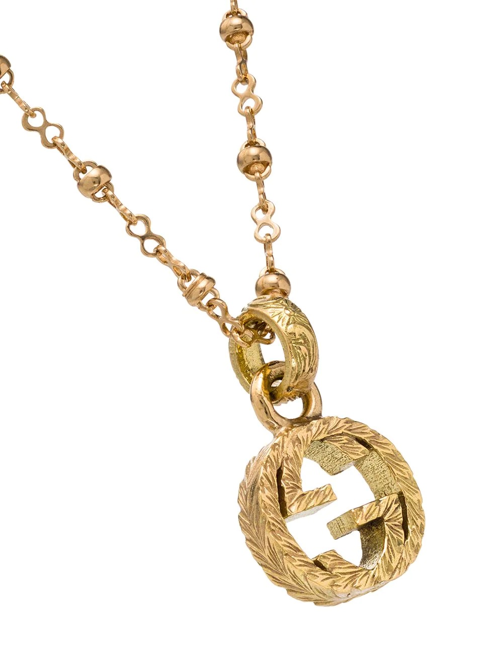 18kt yellow gold GG pendant necklace - 3