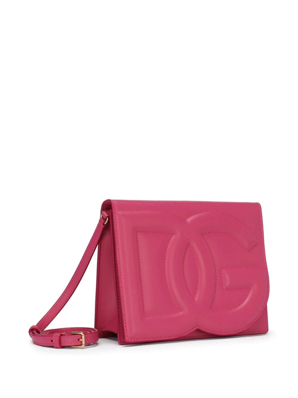 leather embossed-logo crossbody - 4