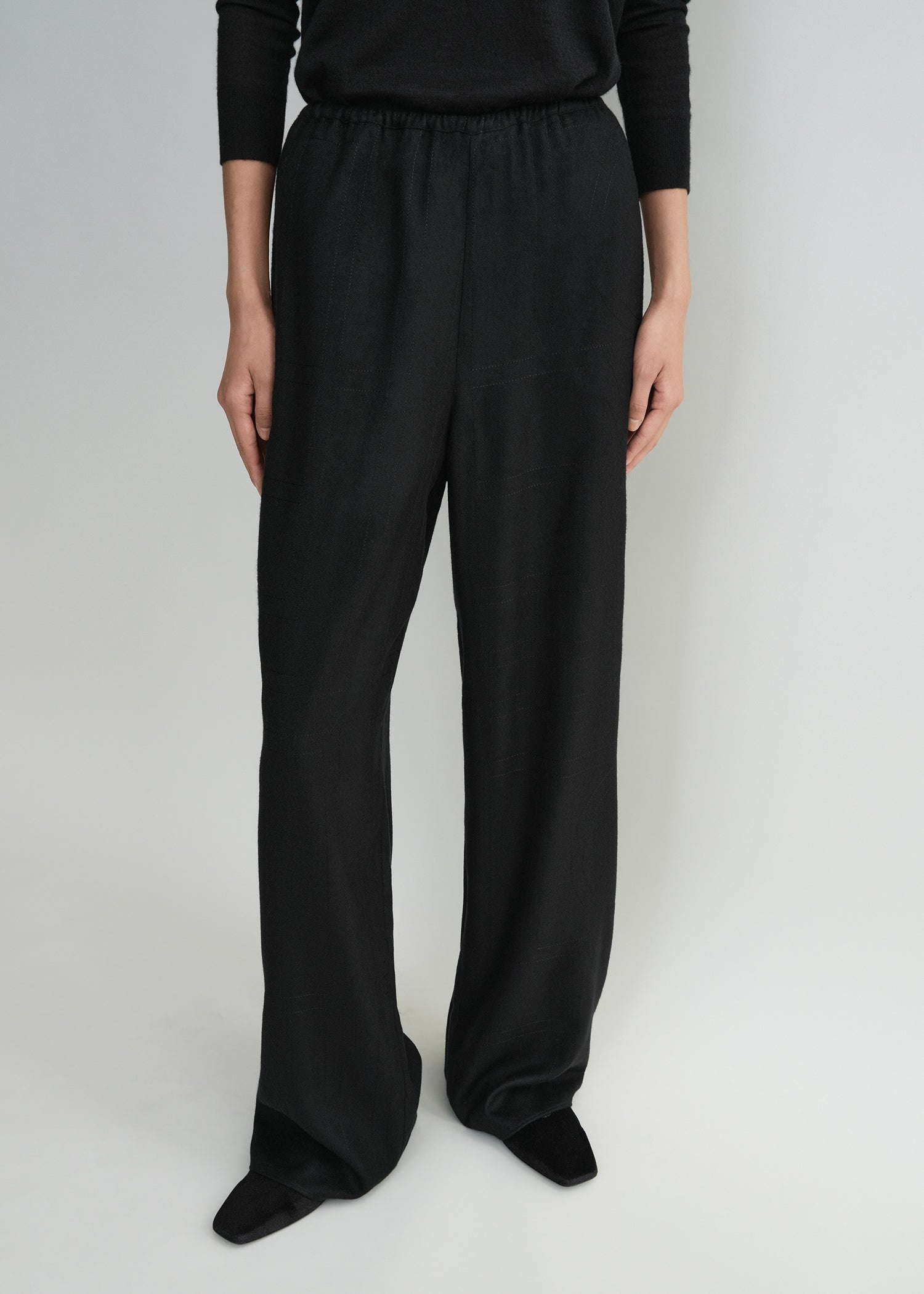 Monogram flannel pj bottoms black - 6