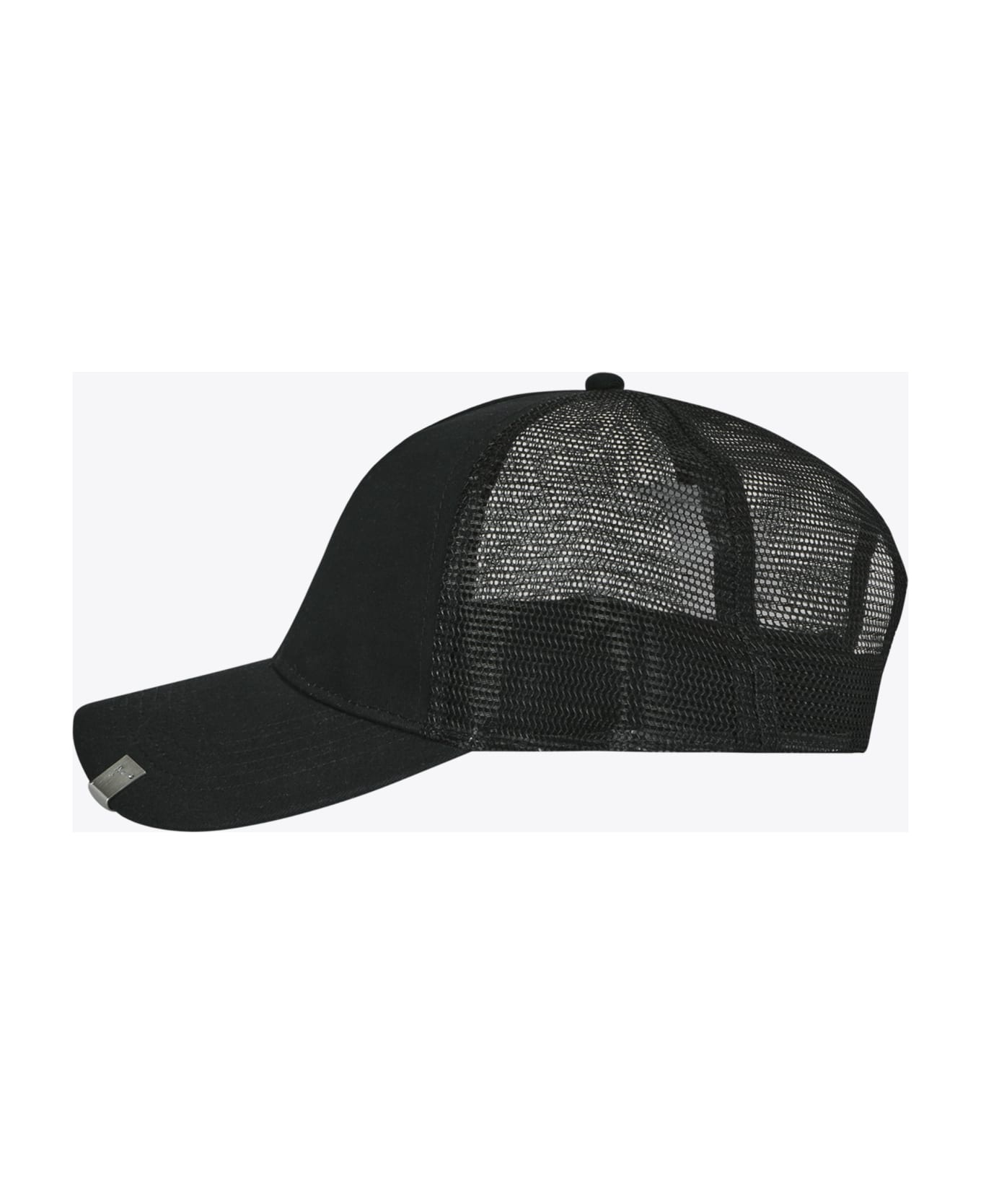 Lightercap Trucker Cap Black baseball cap with mesh at back - Lightercap Trucker Cap - 2