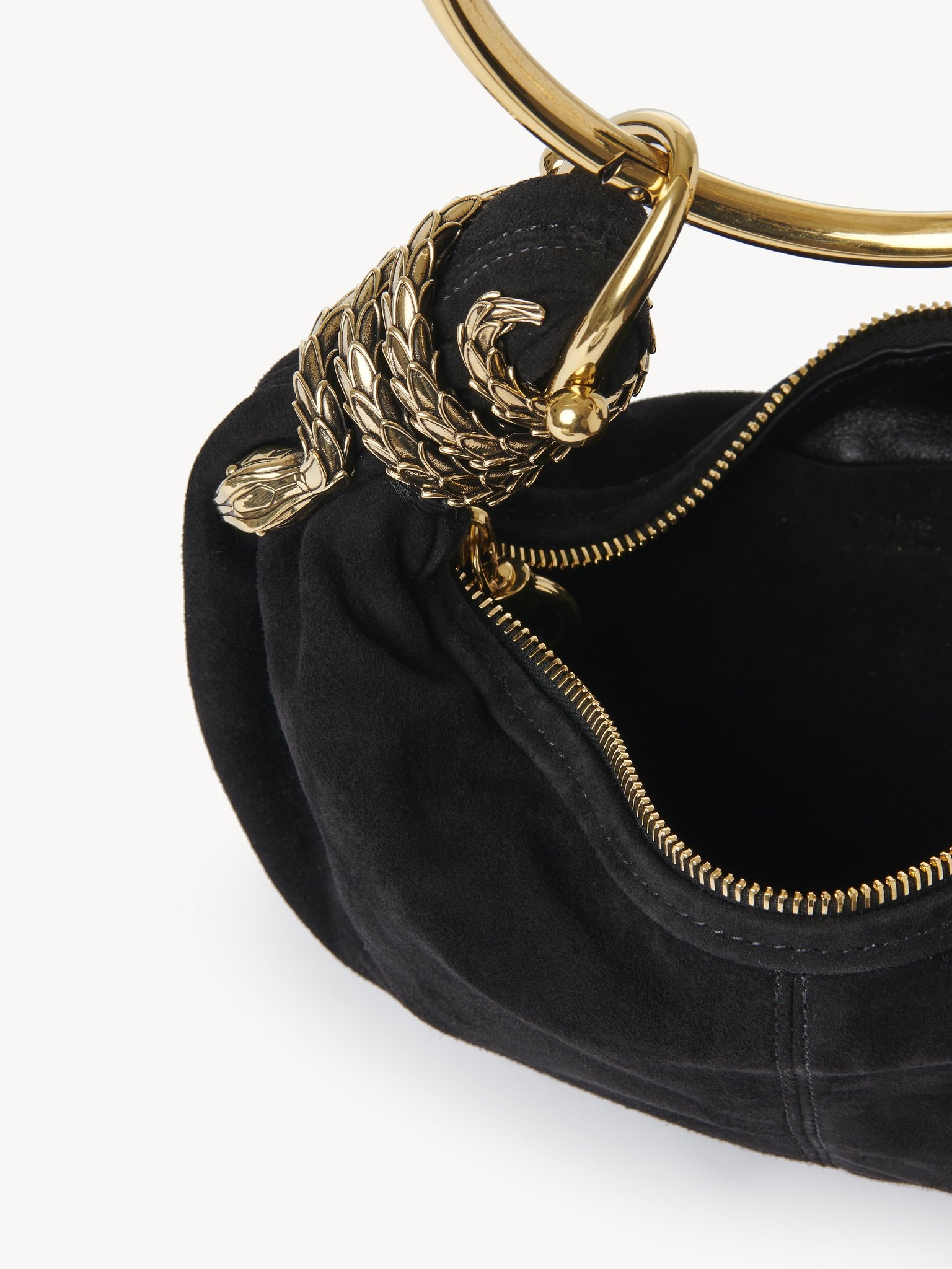 SMALL BRACELET HOBO BAG IN SUEDE LEATHER - 6