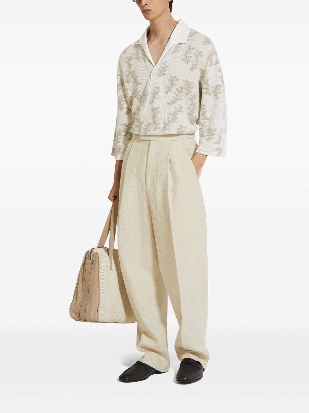 linen polo shirt - 2