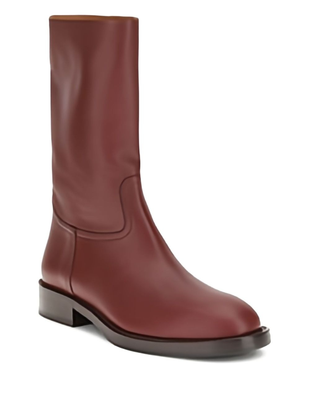 leather mid-calf boots - 2