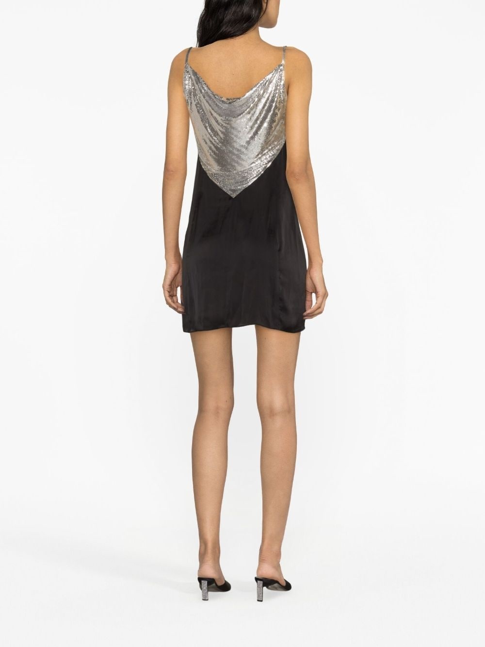 mesh-panel slip minidress - 4