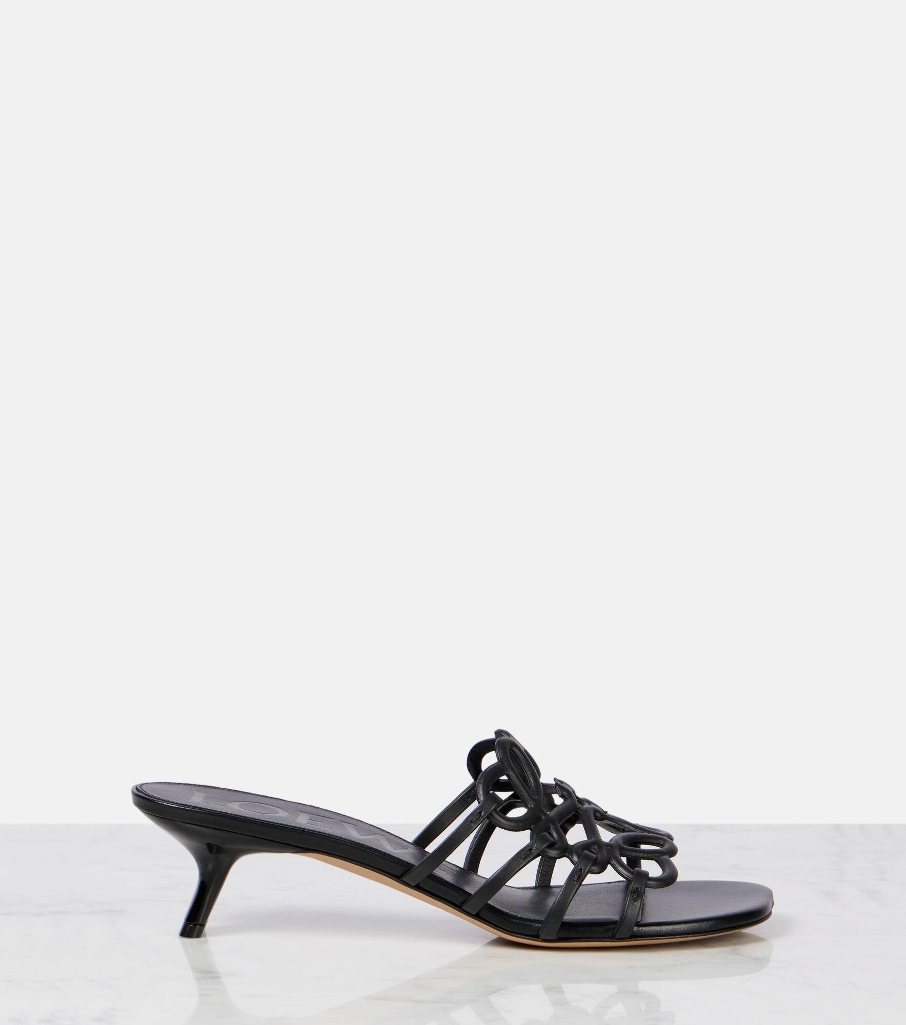 Paula's Ibiza Petal Anagram leather mules - 4