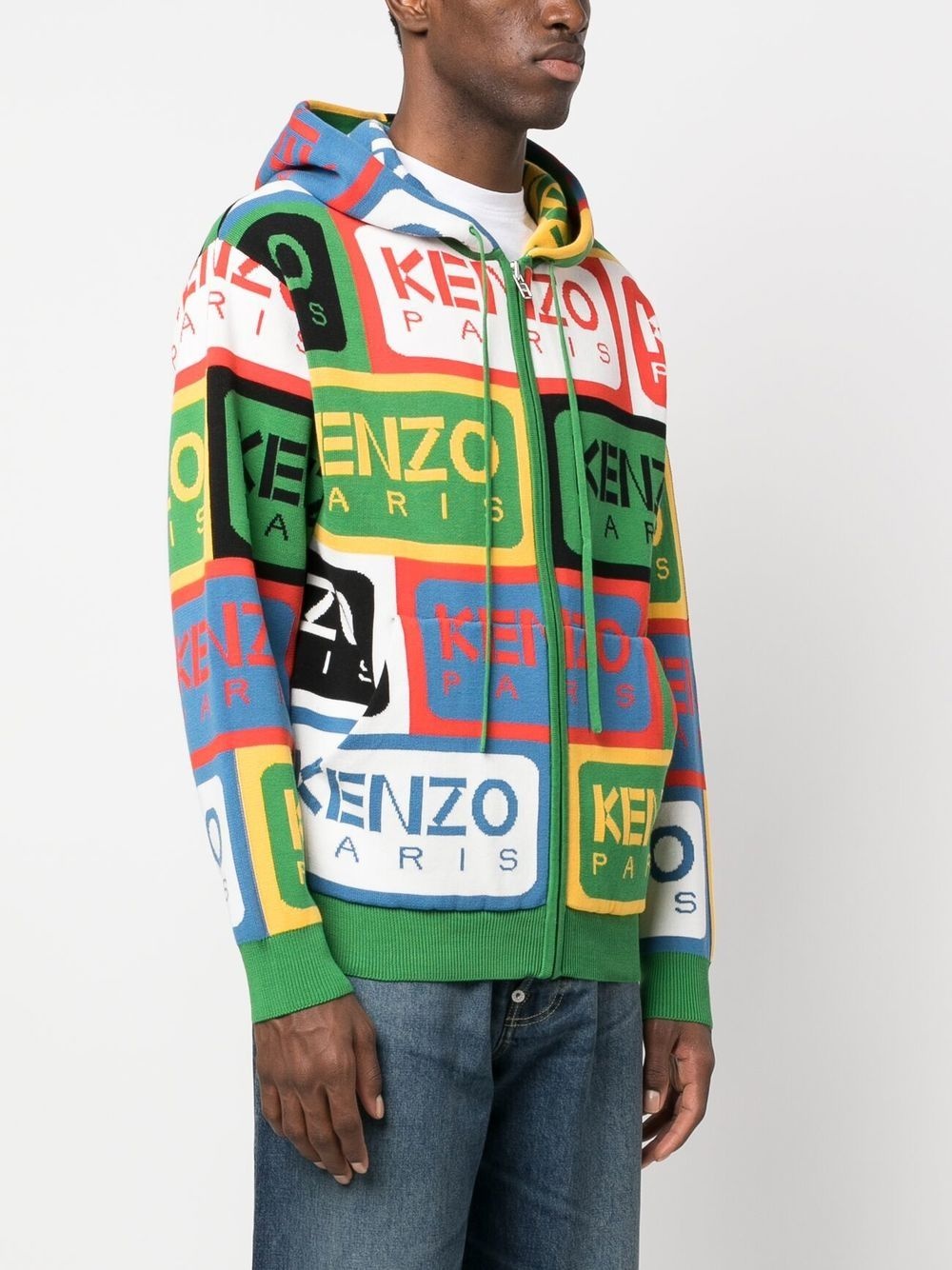 intarsia-logo knitted jumper - 3