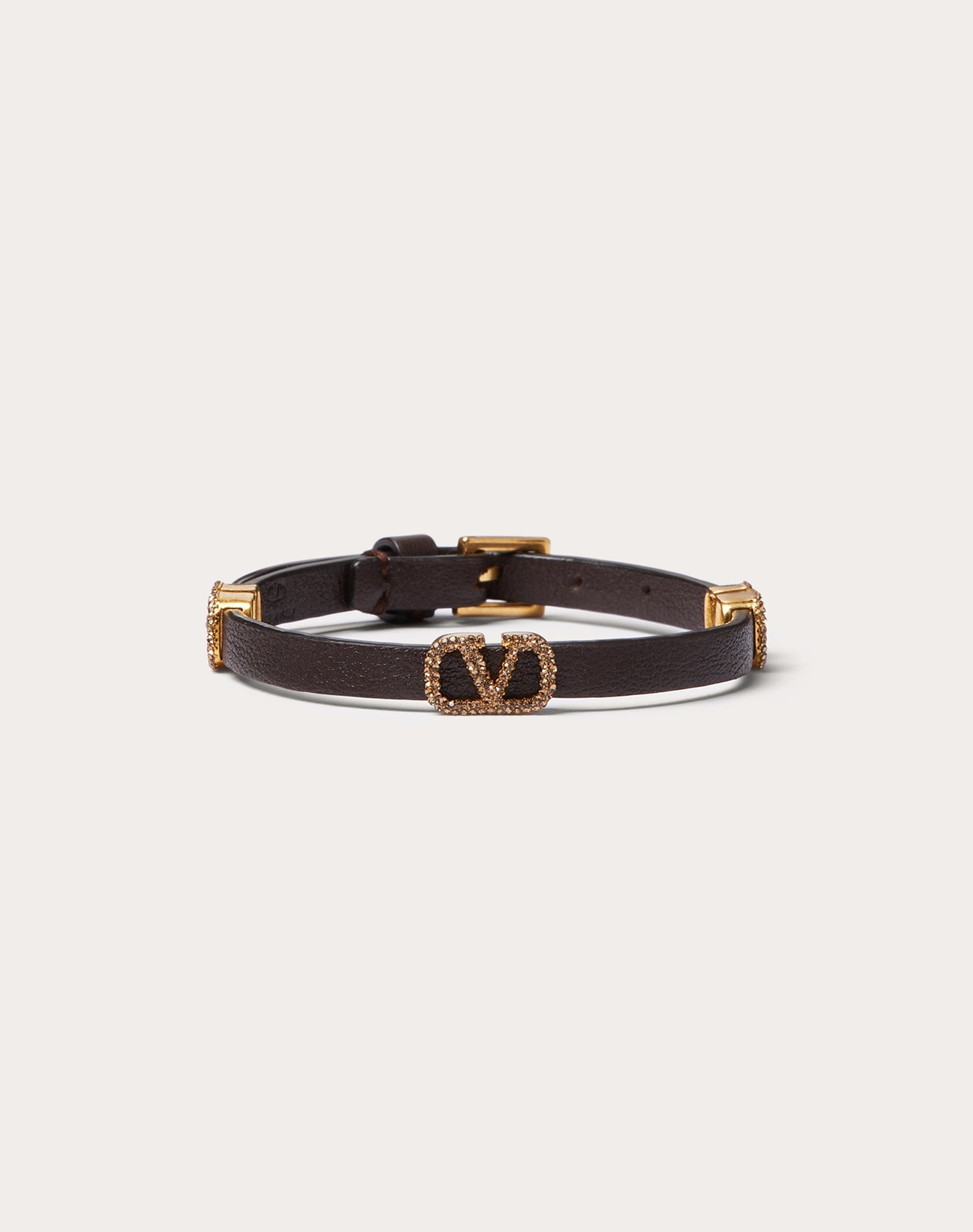 VLOGO SIGNATURE LEATHER BRACELET - 1