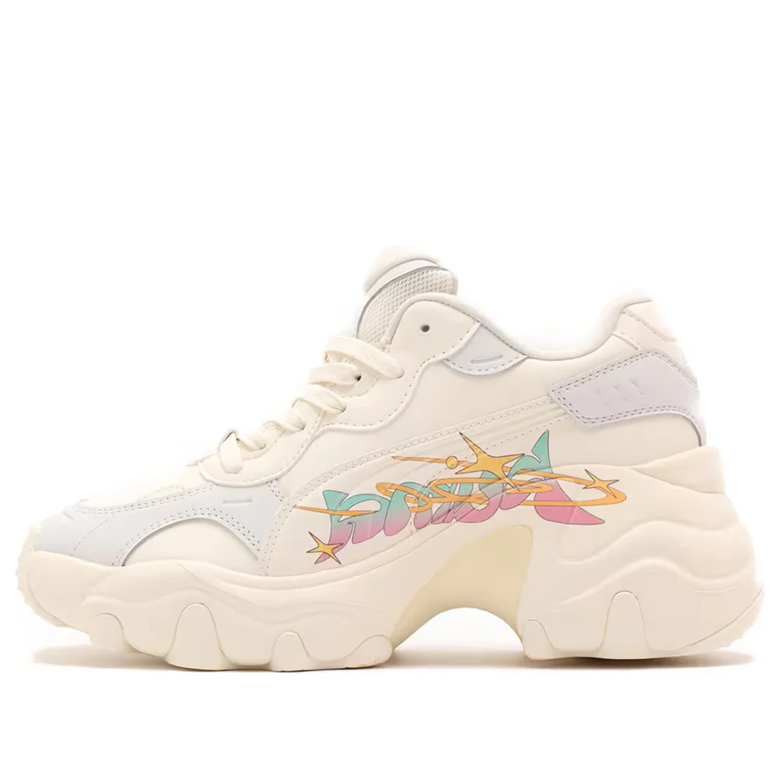 (WMNS) PUMA x Atmos Pulsar Wedge Spacey 'Pink Ivory Grey' 403240-01 - 1