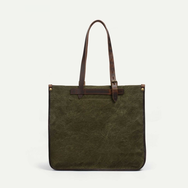 BAZAR TOTE BAG - DARK KHAKI STONEWASHED 3