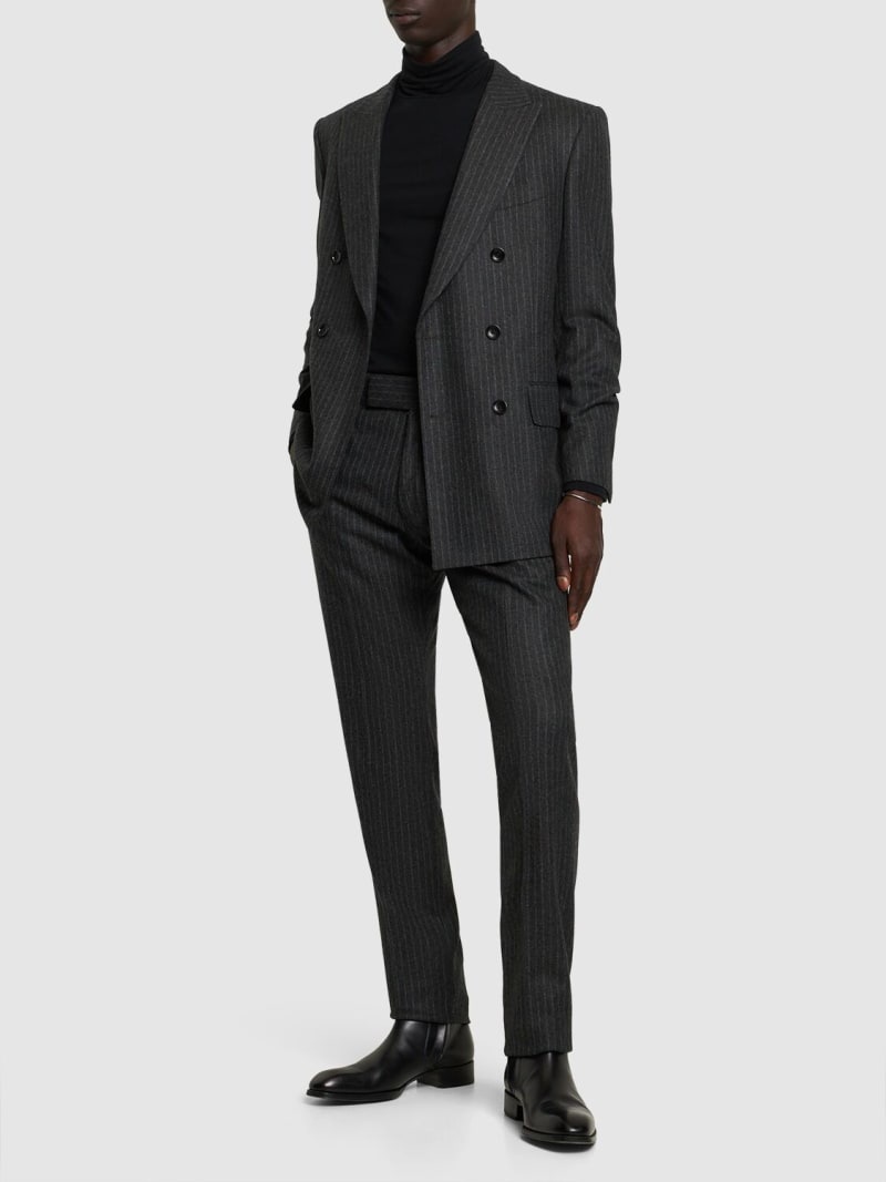 Atticus pinstriped wool flannel suit - 2