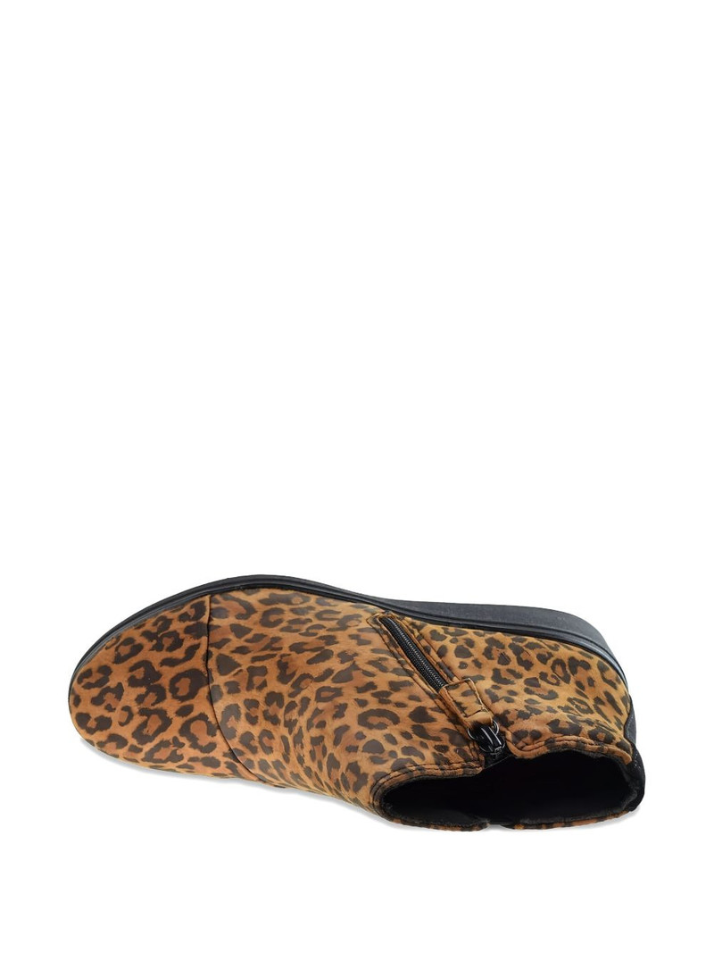 Mazy Eastham zip leopard print boots 4
