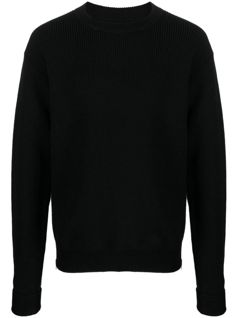 zip-fastening wool jumper - 1