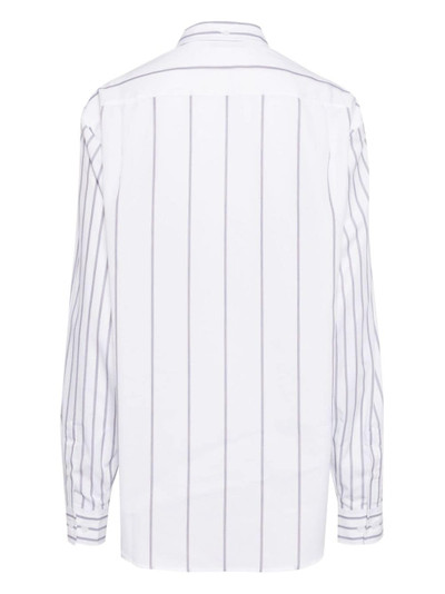pushBUTTON logo-embroidered striped shirt outlook
