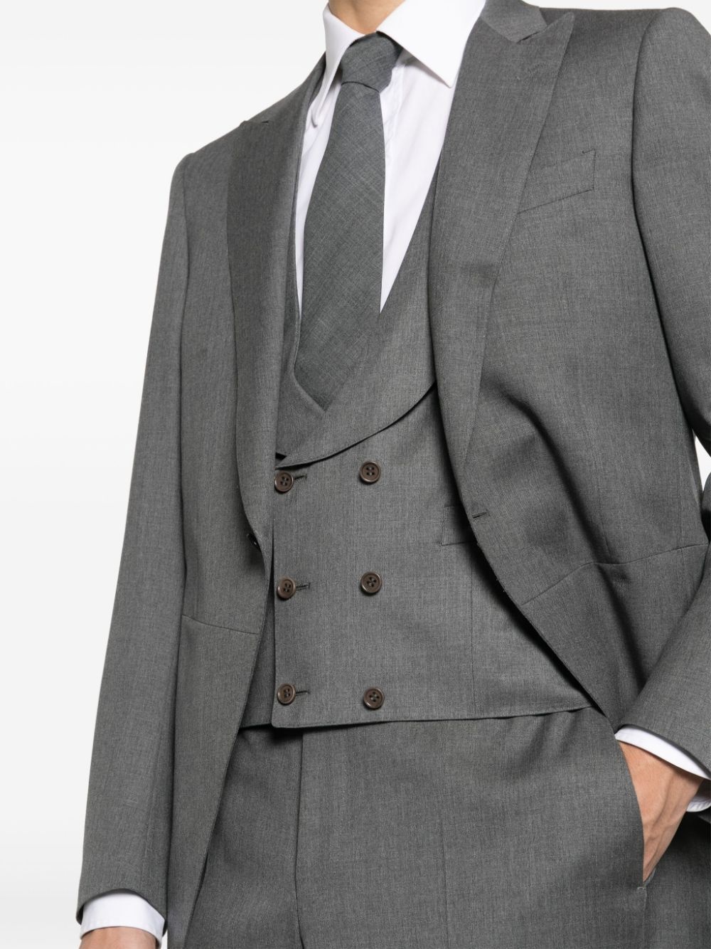 single-breasted wool suit - 6