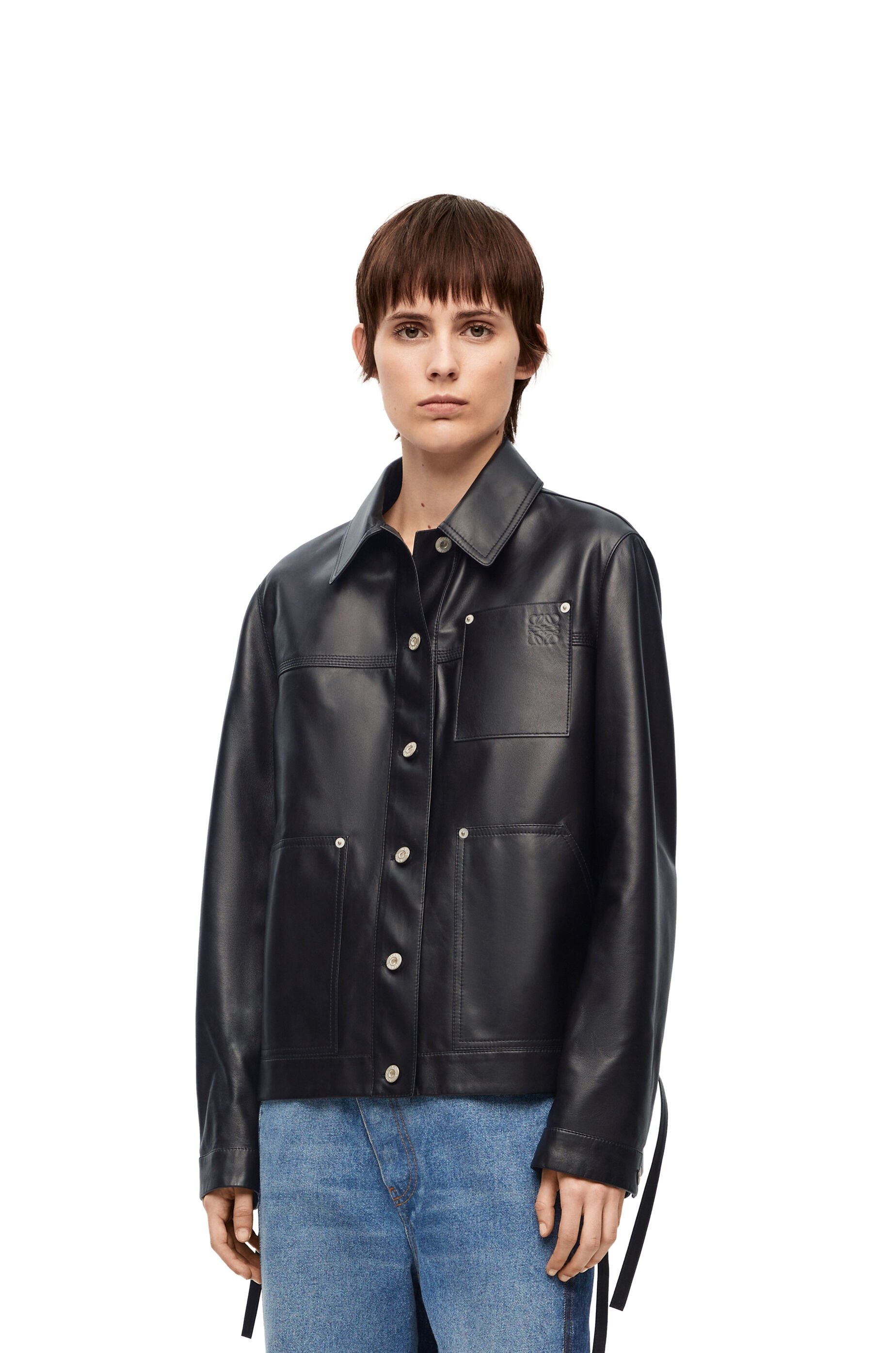 Workwear jacket in nappa lambskin - 3