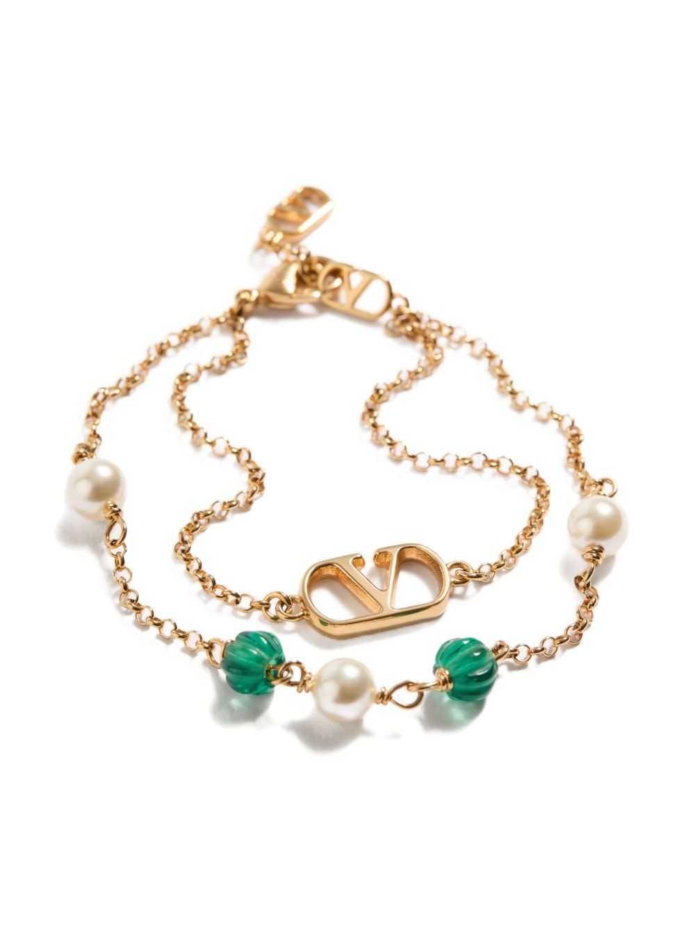 gold-tone logo bracelet - 3