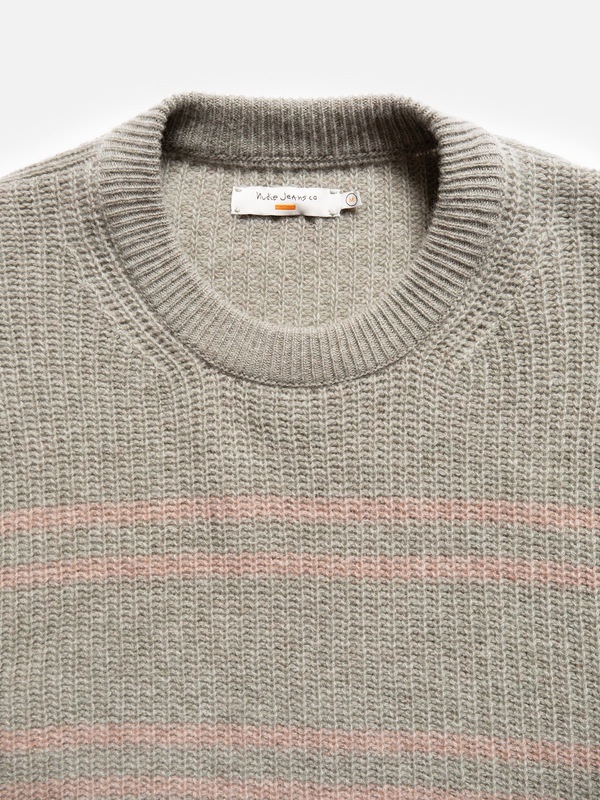 Gurra Striped Sweater Green Melange - 4