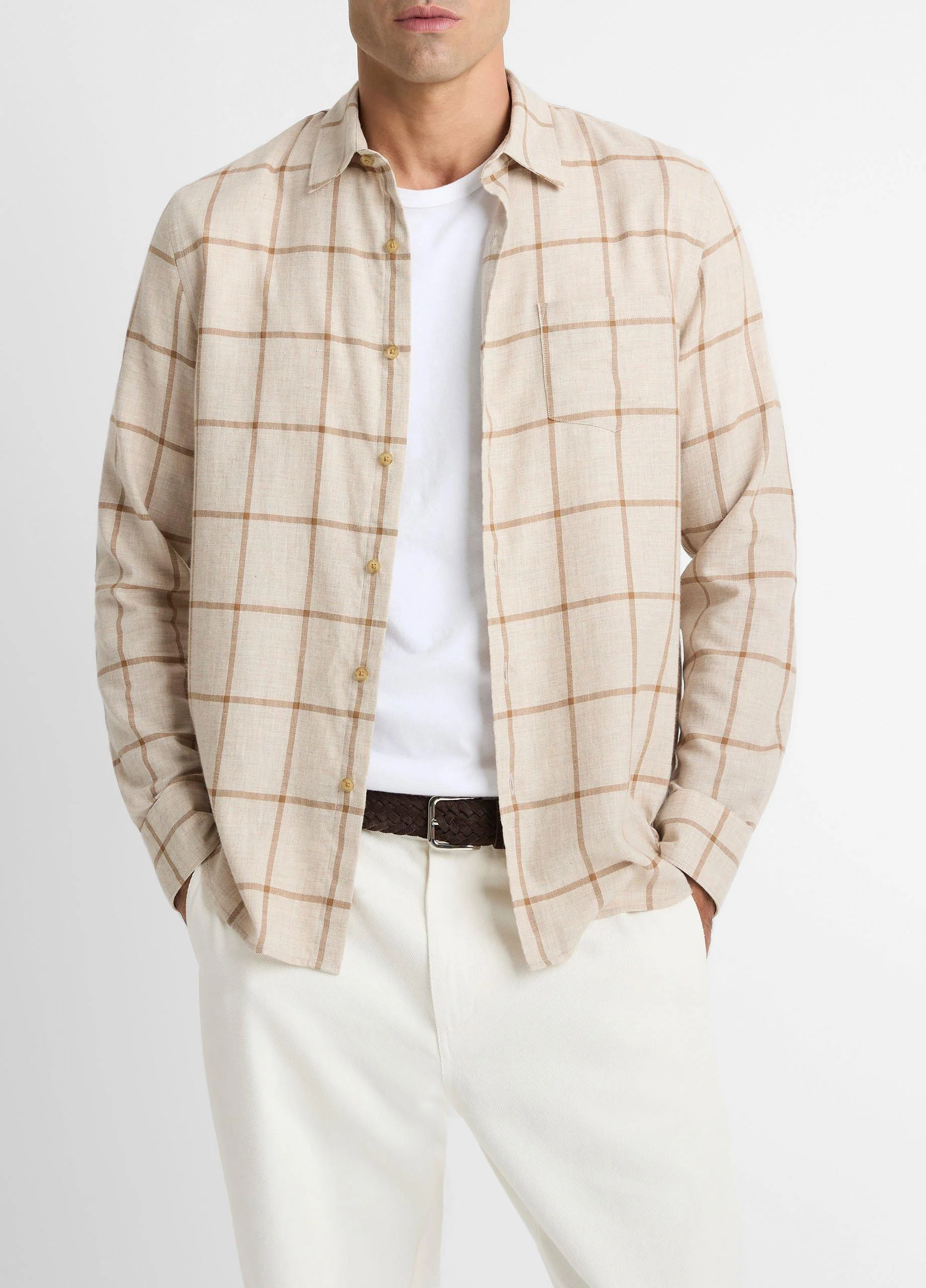 Rockery Plaid Cotton Button-Front Shirt - 1