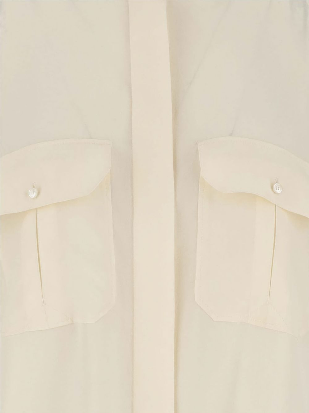 mandarin-collar silk shirt - 3