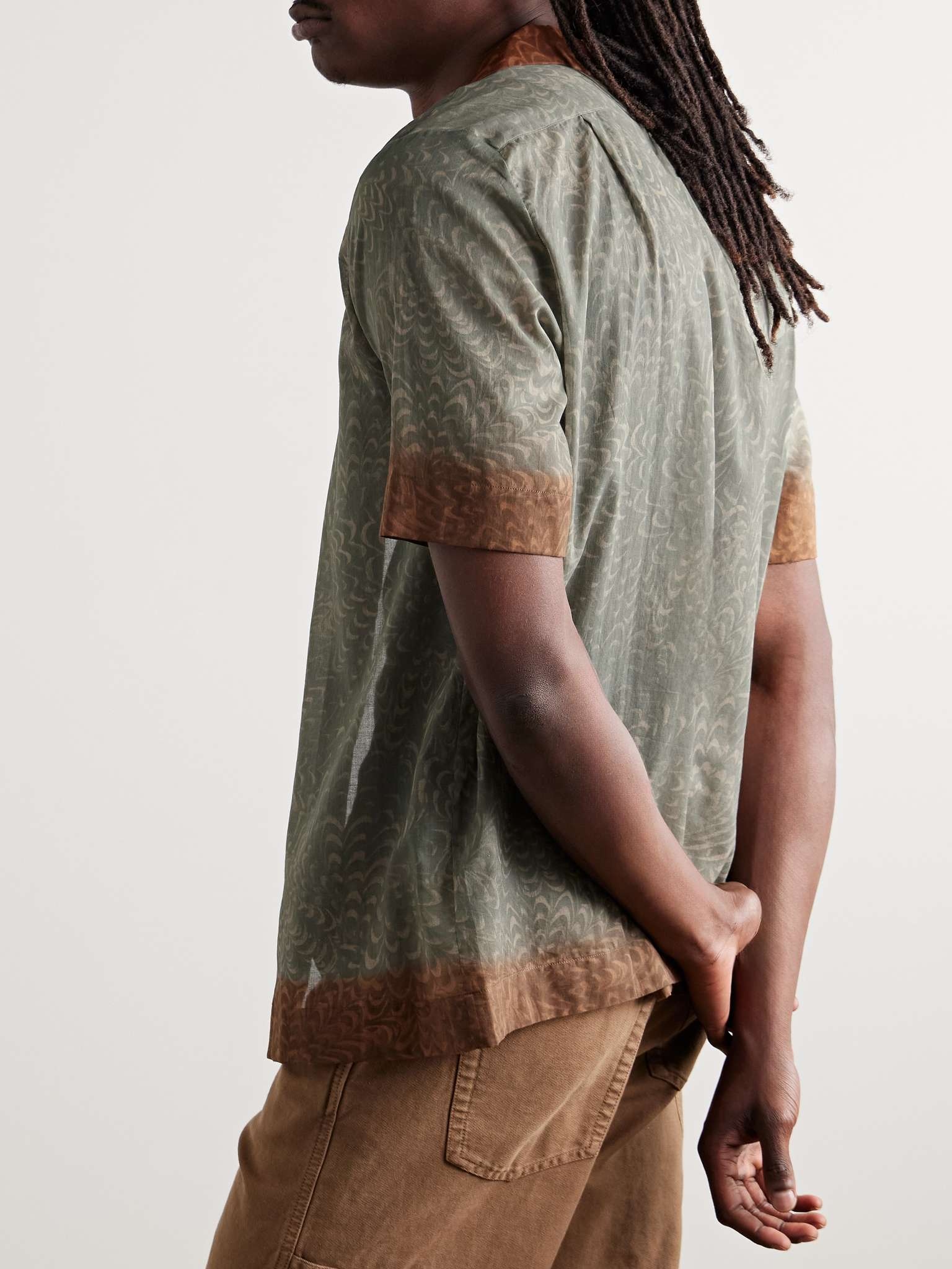 Camp-Collar Printed Cotton-Voile Shirt - 3